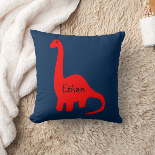 Aangepaste naam "Red Dinosaur" Pillow Kussen (Deken)