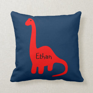 Aangepaste naam "Red Dinosaur" Pillow Kussen