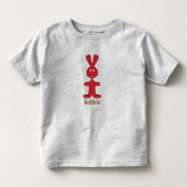 Aangepaste naam Red Rabbit Kinder Shirts (Voorkant)