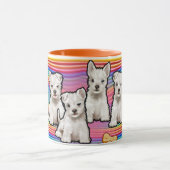 Aangepaste naam regenbogen en pups Mok. KoffieMok Mok (Midden)