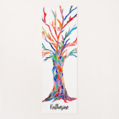 Aangepaste naam Regenboog Boom Yogamat (Voorkant)