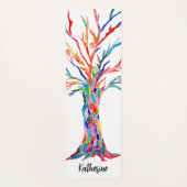 Aangepaste naam Regenboog Boom Yogamat (Achterkant)