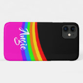Aangepaste naam regenboog gevlekt Case-Mate iPhone case (Achterkant (horizontaal))