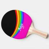 Aangepaste naam regenboog gevlekt tafeltennisbatje (Zijkant)