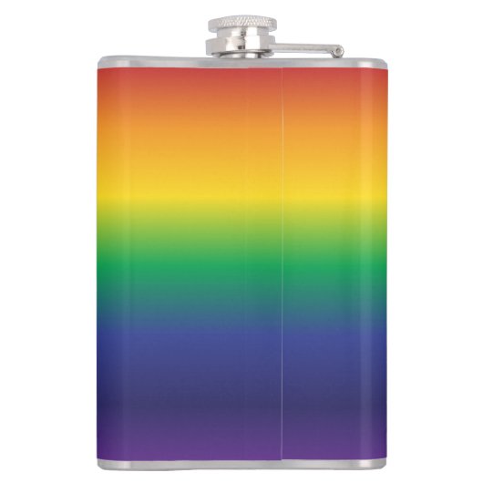 Aangepaste naam Regenboog kleur Stripes Heupfles (Achterkant)