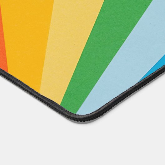 Aangepaste naam Regenboog kleuren Bureaumat (Hoek)