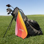 Aangepaste naam Regenboog kleuren Golfhanddoek (Groen)