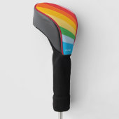 Aangepaste naam Regenboog kleuren Golfheadcover (Schuin)