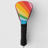 Aangepaste naam Regenboog kleuren Golfheadcover (Voorkant)