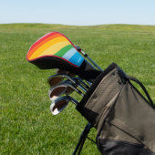 Aangepaste naam Regenboog kleuren Golfheadcover (Insitu)