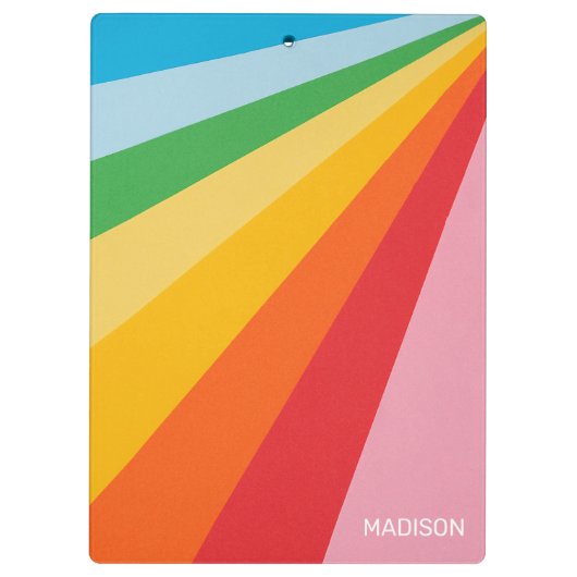 Aangepaste naam Regenboog kleuren Klembord (Achterkant)