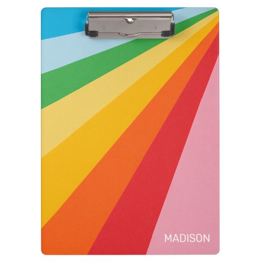Aangepaste naam Regenboog kleuren Klembord (Voorkant)