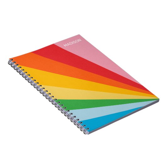 Aangepaste naam Regenboog kleuren Notitieboek (Rechterzijde)
