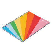 Aangepaste naam Regenboog kleuren Notitieboek (Linkerzijde)