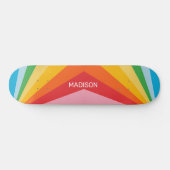 Aangepaste naam Regenboog kleuren Persoonlijk Skateboard (Horizontaal)