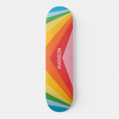 Aangepaste naam Regenboog kleuren Persoonlijk Skateboard (Voorkant)