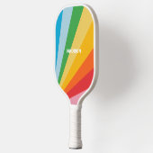 Aangepaste naam Regenboog kleuren Pickleball Paddle (Links)