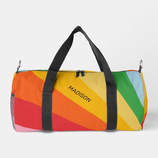 Aangepaste naam Regenboog kleuren Plunjezak (Achterkant)