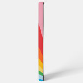 Aangepaste naam Regenboog kleuren Samsung Galaxy Hoesje (Linkerkant)