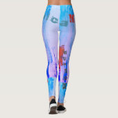 Aangepaste naam Regenboog Leggings (Achterkant)