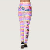 Aangepaste naam Regenboog Leggings (Achterkant)