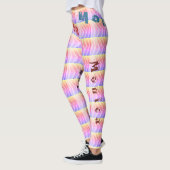 Aangepaste naam Regenboog Leggings (Links)