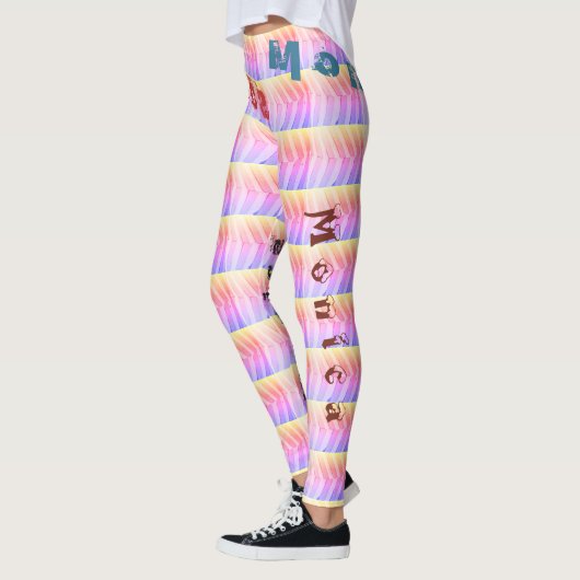 Aangepaste naam Regenboog Leggings (Links)