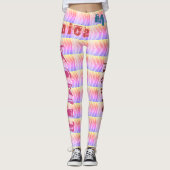 Aangepaste naam Regenboog Leggings (Voorkant)