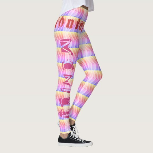 Aangepaste naam Regenboog Leggings (Rechts)