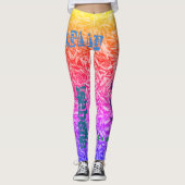 Aangepaste naam Regenboog leggings (Voorkant)