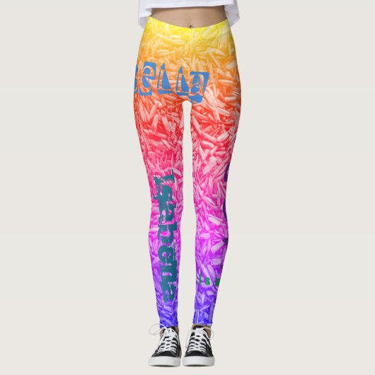 Aangepaste naam Regenboog leggings (Voorkant)