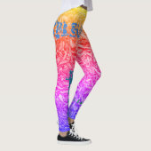 Aangepaste naam Regenboog leggings (Rechts)