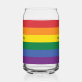 Aangepaste naam Regenboog Vlag Blikvorm Glas (Links)