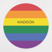 Aangepaste naam Regenboog Vlag Labels (Design 2)