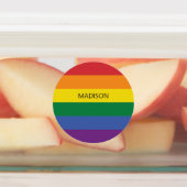 Aangepaste naam Regenboog Vlag Labels (Aangebracht)
