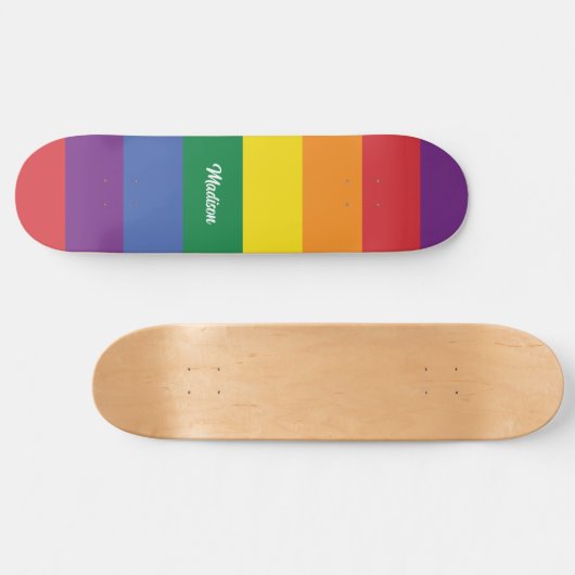 Aangepaste naam Regenboog Vlag Persoonlijk Skateboard (Horizontaal)