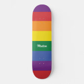 Aangepaste naam Regenboog Vlag Persoonlijk Skateboard (Voorkant)