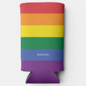 Aangepaste naam Regenboog Vlag Seltzer Blikjeskoeler (Voorkant)
