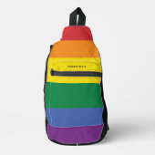 Aangepaste naam Regenboog Vlag Sling Bag (Voorkant)