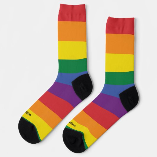 Aangepaste naam Regenboog Vlag Sokken (Links)