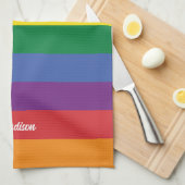 Aangepaste naam Regenboog Vlag Theedoek (Quarter Fold)