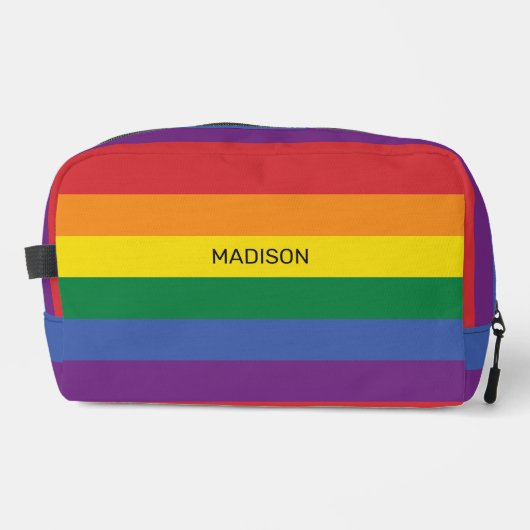 Aangepaste naam Regenboog Vlag Toilettasje (Voorkant)