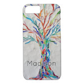 Aangepaste naam regenboogkleurige structuur Case-Mate iPhone case (Achterkant)