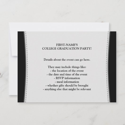 Aangepaste naam, regenboogtekst, Fireworks Afstude Kaart (Achterkant)