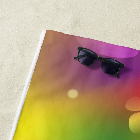 Aangepaste naam regenboogverloop | Moderne stijl Strandlaken (In situ)