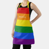 Aangepaste naam regenboogvlag schort (Insitu)