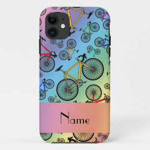Aangepaste naam regenboogwegfietsen iPhone 11 hoesje