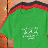 Aangepaste naam Rendier Bijpassende Familie Kerstm T-shirt