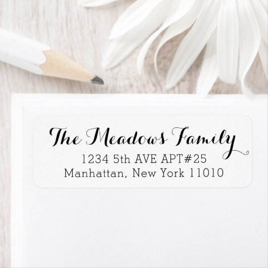 Aangepaste naam retouradres Eenvoudig label (Insitu)