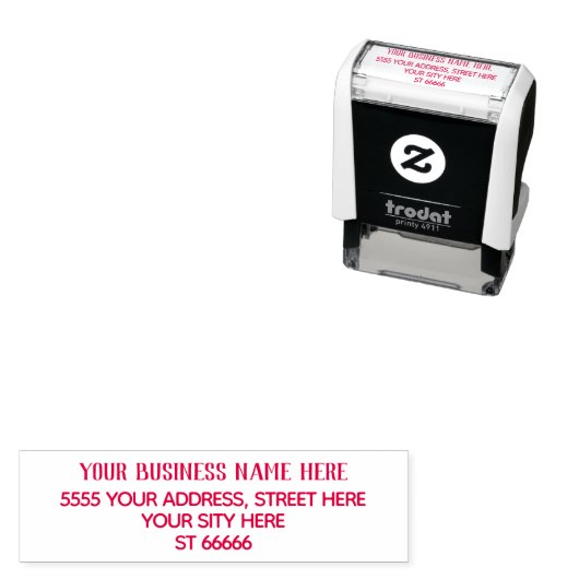 Aangepaste naam Retouradres Stempel op maat (In situ)